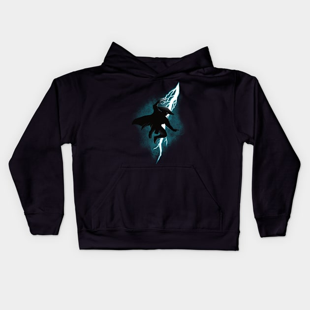 The Thunder God Returns Kids Hoodie by Samiel